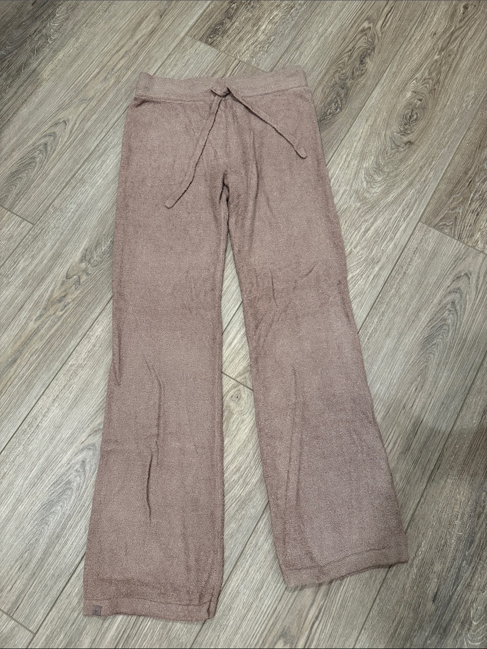 Barefoot Dreams Wide-Leg Knit Lounge Pants — Dusty Mauve